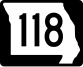 Route 118 marker