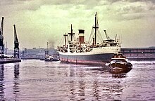 SS City of Colombo leaving Glasgow in 1970 MV City of Colombo.jpg