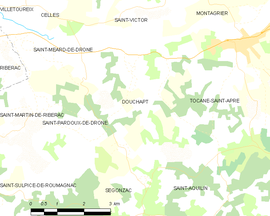 Mapa obce Douchapt
