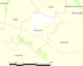 Mapa obce Noueilles