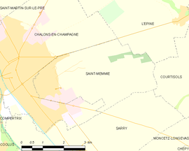 Mapa obce Saint-Memmie