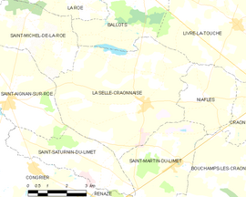 Mapa obce La Selle-Craonnaise