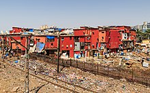 Slums in Mumbai Mumbai 03-2016 105 Bandra station surroundings.jpg