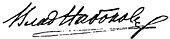 signature de Vladimir Dmitrievitch Nabokov