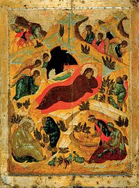 Nativité de Roublev (XVe siècle, GTG)