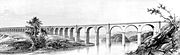 40. KW Das Neißeviadukt bei Görlitz (1855). Die Eisenbahnbrücke führt über die Lausitzer Neiße.