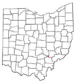 Location of Glouster, Ohio