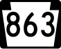 PA Route 863 marker
