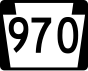 PA Route 970 marker