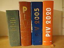 PIV 1987, PIV 2002, PIV 2005 kaj PIV 2020