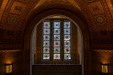 Windows inside the eastern entrance to the museum Queen's Park Entrance of the Royal Ontario Museum (view form inside).jpg