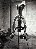 Rock Drill in Jacob Epstein's studio c.1913 Rock Drill by Jacob Epstein.jpg