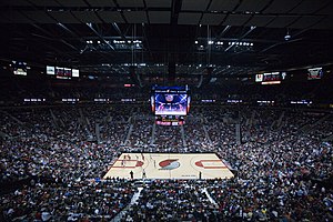 The Rose Garden Arena during a Blazers basketb...