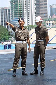 The SAFMPU providing security coverage at the Padang in Singapore during the National Day Parade in 2000 SAFPU NDP'00 01.jpg