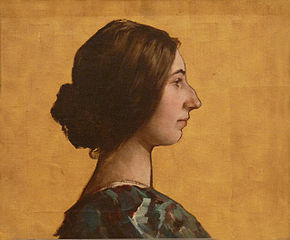 Portrait of the poet Elsa Koeberlé; the daughter of Eugène Koeberlé (1898)