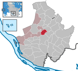 Elhelyezkedése Schleswig-Holstein térképén