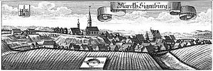 Siegenburg de ĉ. 1700 ksilografiaĵo
