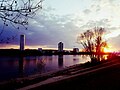 Die Skyline bei Abenddämmerung (April 2019)