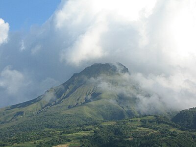 41. Montagne Pelée is the highest summit on the Island of Martinique and the French Région Martinique.