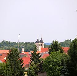 Obec Pförring s kostelem svatého Linharta