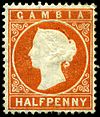 An 1880 stamp from Gambia