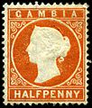 Bolla 1880 (Stamp Gambia 1880 0.5p).