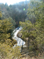 Indian Creek during winter, as seen from Devil's Backbone in Pine Hills Nature Preserve