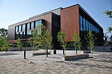 Northwest view of the Hazel McCallion Academic Learning Centre, University of Toronto Mississauga.