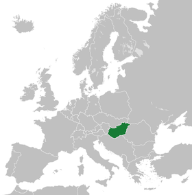 Localização de Hungria