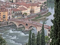 The Roman bridge over the Adige, Verona.