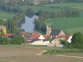 An aerial view of Vincelles