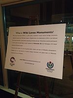 "What is Wiki Loves Monuments" display featured at the National Press Club.