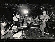 Aimee Mann playing with her band the Young Snakes at The Rat, 1981