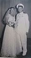 אהובה ויצחק שושן בעת חתונתם, 21 באוגוסט 1956