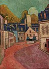 Émile Bernard, La Rue Rose à Pont-Aven