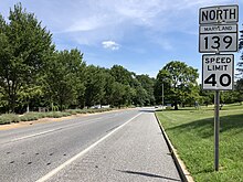 MD 139 north of MD 134 in Towson 2020-07-30 11 35 44 View north along Maryland State Route 139 (Charles Street) at Maryland State Route 134 (Bellona Avenue) in Towson, Baltimore County, Maryland.jpg