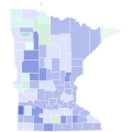 Results for the 2020 Minnesota Democratic presidential primary by county.