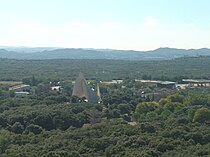 Vue de l'aire d'autoroute.