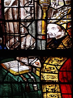 Jean I. Michel na vitráži v katedrále sv. Mořice v Angers