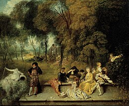 Pleasures of Love by Antoine Watteau, 1718/19 Antoine Watteau - Pleasures of Love - Google Art Project.jpg