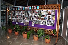 A picture display in Honiara commemorating the Diamond Jubilee of Queen Elizabeth II August 2013 IMG 3054 Honiara Hotel, Solomon Islands. (9537989830).jpg