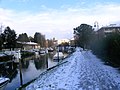 Il fiume Ausa a Cervignano, dopo una breve nevicata