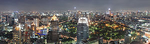 Bangkok at night, seen from top of Banyan Tree...