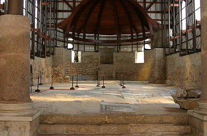 Antiga basílica romana em Villa del Casale, na Sicília