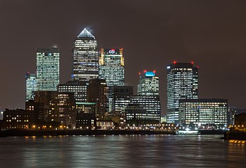 Canary Wharf, London Canary Wharf Skyline 2, London UK - Oct 2012.jpg