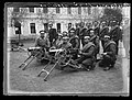 Bulgarian infantry with two MG 01s mounted with wheels, 1908.
