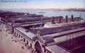 Chelsea Piers and Lusitania about 1910