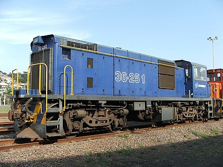 No. 36-251 in Spoornet blue and outline numbers at Wentworth, 26 May 2010