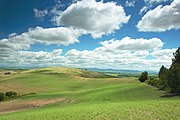 Clouds over hills