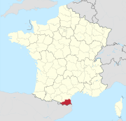 Франц дахь Дорнод Пиреней департаментын байршил